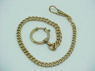 Stunning Antique 18ct Rose Rolled Gold Albert Pocket Watch Chain