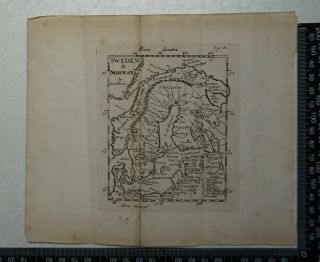 1702 - Robert Morden - Map Of Scandinavia - Pat.  Gordon Geographical Grammar