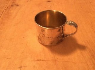 Childs First Cup Sterling Silver Heirloom Damask Rose