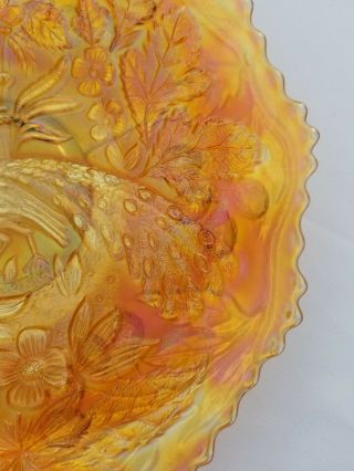 Antique FENTON Carnival Glass Marigold PEACOCK AT THE URN 9 - 1/2 