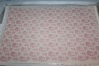 Three Sheets Vintage Pink Design Doll House Wallpaper