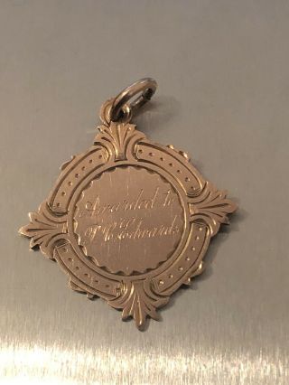 Rare Antique 1917 ARCULLI Solid 9k Gold SHOOTING Prize Medal Hallmark Stamped 3