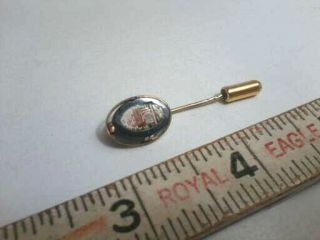 Small Antique Victorian Micro Mosaic House Sterling Silver Partial Stick Pin
