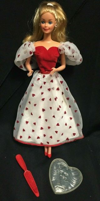 Vintage Barbie 1983 Loving You Superstar Era Doll Gown Red Earrings 3 Day