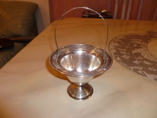 Antique J.  S.  Co. ,  Sterling Silver Rare Candy Handled Bowl 196 Grams