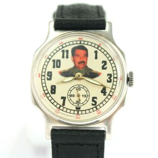 Pobeda Saddam Hussein Vintage Russian Soviet Watch Ussr15 Jewels Mechanical