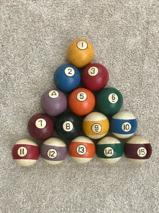 Antique Clay Billiard Ball Set