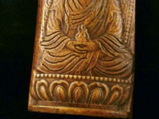 Good Quality Pure Chinese Old Bone Hand Carved Sakyamuni Buddha Pendant I119 3