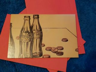 Vintage 1989 Coca - Cola Gibson 4 Blank Stationary Note Cards and 4 Envelopes 2