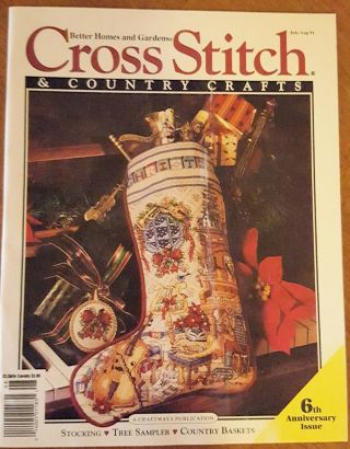 Vintage Cross Stitch Country Crafts Christmas,  Better Homes & Gardens 1991