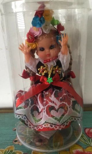 Vintage Polish Vinyl And Hard Plastic Doll In Package