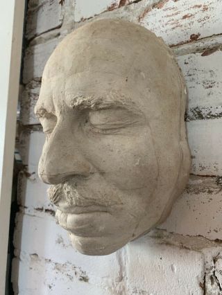 Antique Plaster Death Mask Antique Plaster Sculpture Hanging Head Of A Man