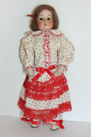 Antique 15 " Heubach 275 - 9/0 Bisque Doll With Cloth Body