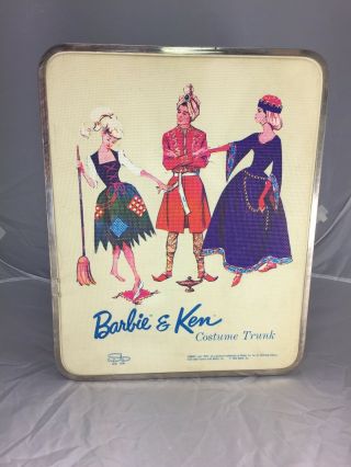Vintage Mattel Barbie & Ken Costume Trunk Double Carrying Case Circa 1964