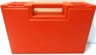 Vintage Lego Storage Carrying Case Large Red Plastic Box Bin