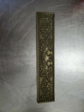 Antique Vintage National Cash Register Brass Name Plate 8 Nameplate