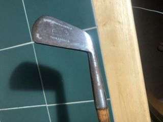 Antique Hickory Golf Club Smooth Gutty Era Iron By Robert Simpson Of Carnoustie