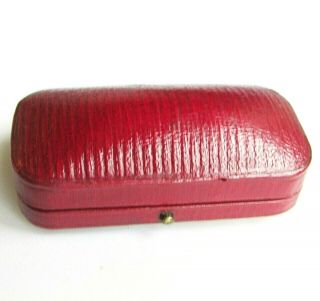 Old Antique Victorian Red Leather Brooch Box - Perfect For A Gift Or Presentation