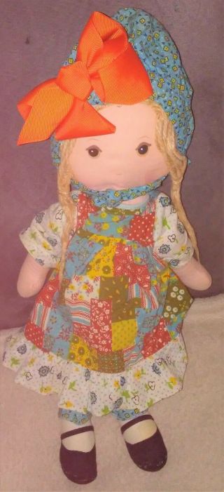 Vintage Knickerbocker 16 " Holly Hobbie Rag Doll