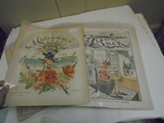 28 Antique Puck Magazines,  1880s 3