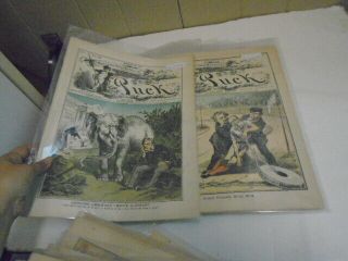 28 Antique Puck Magazines,  1880s 7