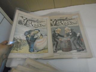 28 Antique Puck Magazines,  1880s 8