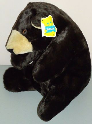 Big Bogey Bear Dakin Pillow Pets W/tag 16 " Plush Dark Brown Bear Vintage 1982
