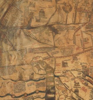 LARGE HARDBACK WORLD MAP THE MEDIEVAL HEREFORD MAPPA MUNDI 1300 AD 2