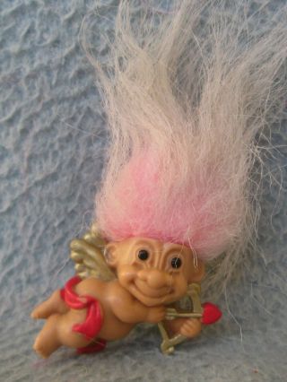 Vintage Russ Valentine Troll Doll Lapel Pin 1.  5 " Figure
