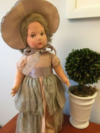 Vintage 20 " Wool Felt Lenci Doll Redressed Tagged