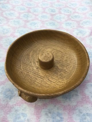 Robert Thompson Mouseman Solid Carved Oak Nut Bowl Dish Kilburn North Yorkshire