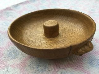 Robert Thompson Mouseman Solid Carved Oak Nut Bowl Dish Kilburn North Yorkshire 3