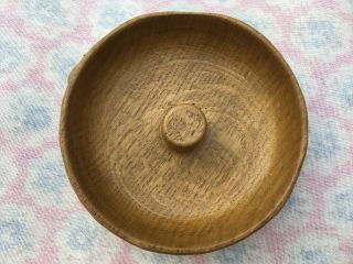 Robert Thompson Mouseman Solid Carved Oak Nut Bowl Dish Kilburn North Yorkshire 5