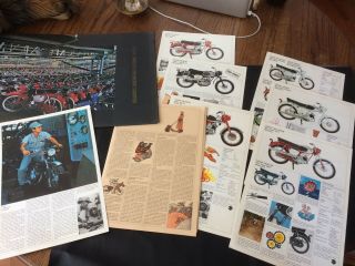 Vintage Motorcycle Brochures And Portfolio,  Mid - Century Mad Men Era Art