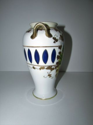 Antique Hand Painted Nippon Vase with Handles 3