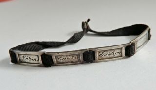 Antique Sterling Silver Love Token Bracelet Norma Evelyn Inez