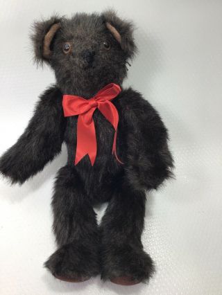 Vintage Brown Jointed Teddy Bear Plush Toy Small 10 Inches