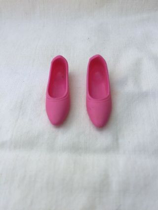 Vintage Francie Doll Hot Pink Squishy Flats Japan Mod Shoes (4)