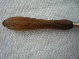 COLLECTABLE CARVED WOOD TREEN HANDLE BUTTER SPREADER CUTLERY ENGLISH KITCHENALIA 6