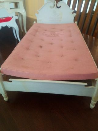 Vintage Barbie Susy goose vanity,  bench Bed and Dresser / Hope Chest ? 4