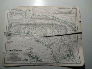 1862 Gotha.  Justus Pethes Map,  Isthmus Von San Blas,  Panama