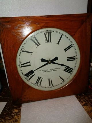 Antique - Oak - Standard Electric - Wall - Slave Clock - Ca.  1920 - To Restore - T572
