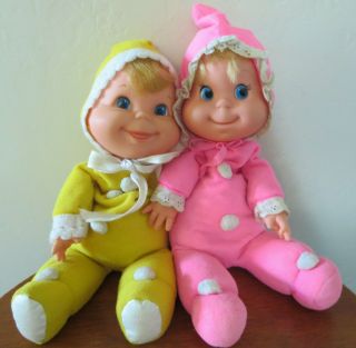 Vintage Mattel Baby Beans Dolls 1970