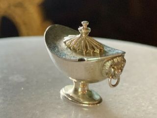 VINTAGE Miniature Dollhouse ARTISAN Mike Sparrow Sterling Silver Sauce Tureen 5