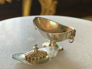 VINTAGE Miniature Dollhouse ARTISAN Mike Sparrow Sterling Silver Sauce Tureen 6