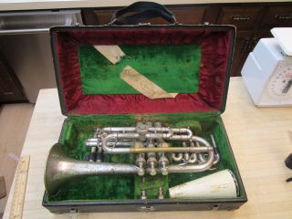 Rare Early Antique H.  N.  White King Improved Vocal C Model C/bb/a Cornet