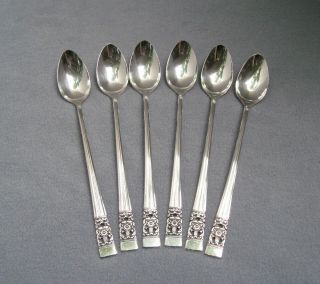 Oneida Community 1936 Coronation Silverplate Iced Tea Spoons - 6