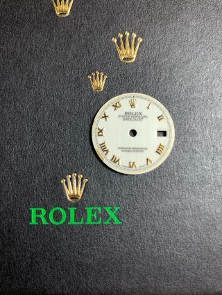 Rolex Date Ladies 26mm White Dial Gold Roman Numerals Oyster Jubilee Ref: 6917