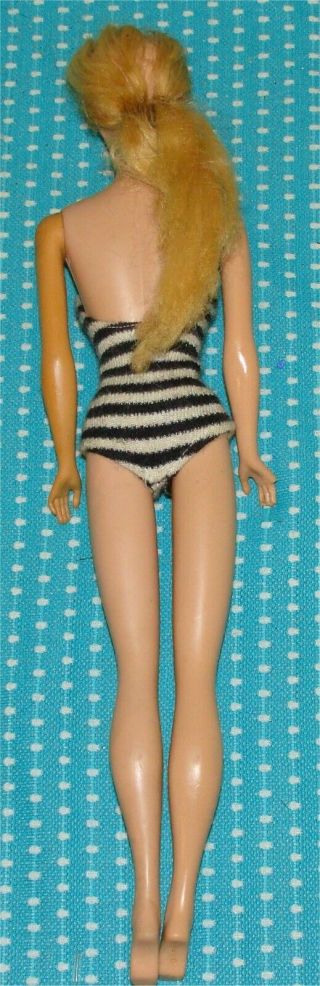 Vtg Barbie Doll 4 or 5 Blond Ponytail Swimsuit Japan Blue Eyes Swim Suit 5