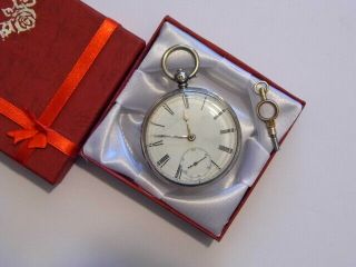Antique London Hallmarked Silver Verge Fusee Pocket Watch Dated 1858.